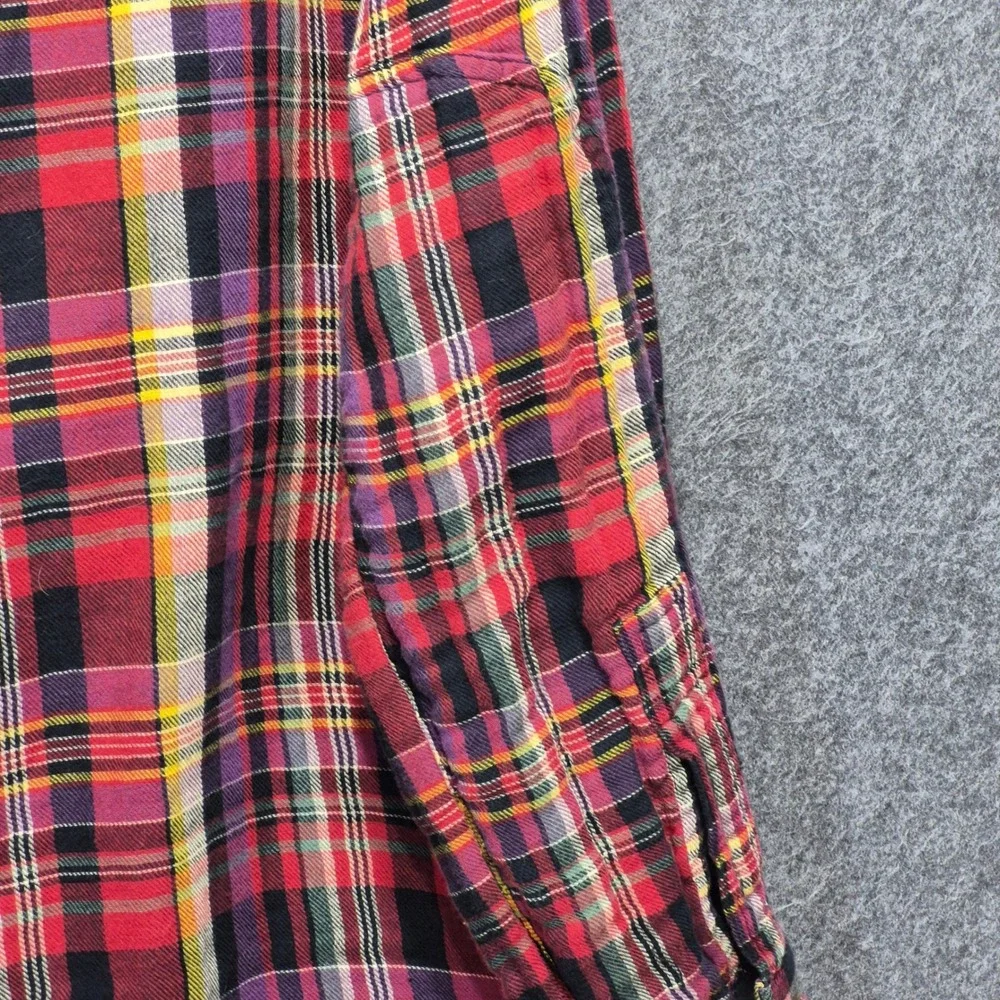 Vtg 90s Polo By Ralph Lauren Lined Flannel Shirt L Plaid 100% Cotton Preppy